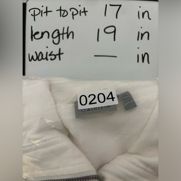 Athleta Linen High Neck Long Sleeve Lightweight Jacket White Size XS 0204 - Picture 11 of 11